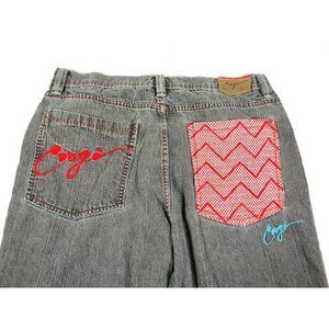 Coogi Mens Y2k Logo Jeans Hip Hop 80/90'S Streetwear 40/34